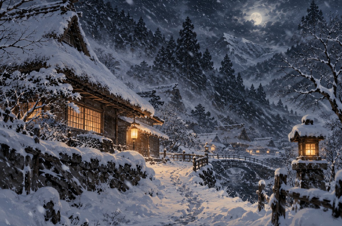 吹雪の夜に